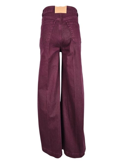 pantalone donna largo bull denim bordeaux ( Nude ) | 1103W2561811